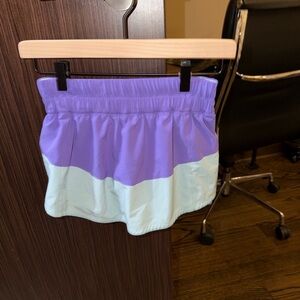 Lululemon Vintage Purple and Light Blue Colorblock Skort